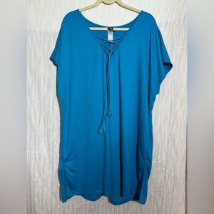 Swimsuits for all Blue Lace-Up Swim-cover up size 22/24